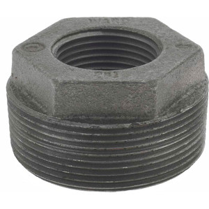 Made in USA Size 2 x 1", Class 150, Malleable Iron Black Pipe Hex Bushing 150 psi, Threaded End Connection 2X1.BB - 36989655
