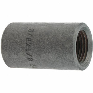 Made in USA Size 3/8 x 1/8", Class 3,000, Forged Carbon Steel Black Pipe Reducing Coupling 3,000 psi, Threaded End Connection 0361175102 - 82086877