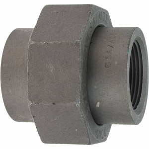 Made in USA Size 1-1/4", Class 3,000, Forged Carbon Steel Black Pipe Union 925 psi, Threaded End Connection 0361501406 - 36986230