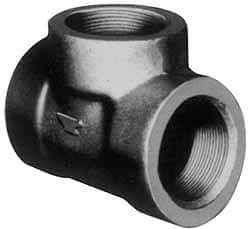 Made in USA Size 2-1/2", Class 3,000, Forged Carbon Steel Black Pipe Tee 3,000 psi, Threaded End Connection 0361120801 - 71214274