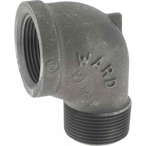 Value Collection Size 1-1/4", Class 150, Malleable Iron Black Pipe 90° Street Elbow 150 psi, Threaded End Connection B92 32 - 36989242