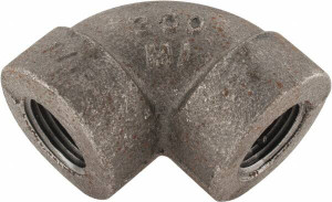 Value Collection Size 3/8", Class 300, Malleable Iron Black Pipe 90° Elbow 300 psi, Threaded End Connection B90 10 300# - 36996775