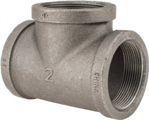 Value Collection Size 2", Class 150, Malleable Iron Black Pipe Tee 150 psi, Threaded End Connection MSC-62149034 - 62149034