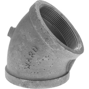 Value Collection Size 4", Class 150, Malleable Iron Black Pipe 45° Elbow 150 psi, Threaded End Connection B120 100 - 36989036