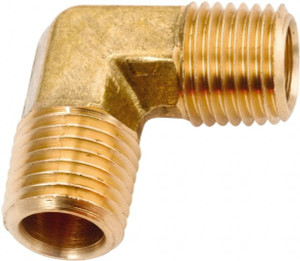Anderson Metals 1/4" NPT 90° Elbow 1,000 psi, Brass 756230-04 - 55542468