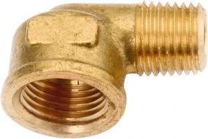 Anderson Metals 1/2 x 3/8" NPT 90° Street Elbow 1,000 psi, Brass 756228-0806 - 55542484