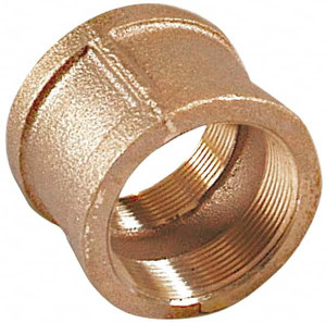 Merit Brass 1/4" FNPT x FNPT Coupling 125 psi, Brass XNL111-04 - 62708268