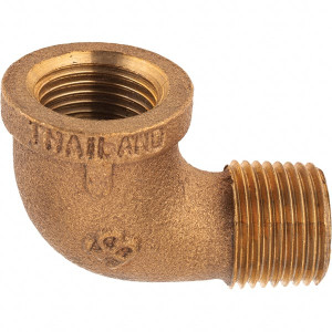 Merit Brass 1/2" Brass Pipe 90° Street Elbow FBSPT x MBSPT Ends, Class 125 XB103-08 - 60285210