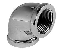 Merit Brass 1" Red Brass/Chrome Pipe Fitting FNPT x FNPT Ends, Class 125 C101-16 - 02207835