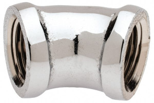 Merit Brass 1/2" Red Brass/Chrome Pipe Fitting FNPT x FNPT Ends, Class 125 C102-08 - 02207991