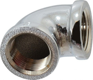 Merit Brass 3/4" Red Brass/Chrome Pipe Fitting FNPT x FNPT Ends, Class 125 C101-12 - 02207819