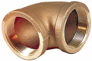 Merit Brass 1-1/2" FNPT x FNPT 90° Elbow 125 psi, Brass XNL101-24 - 63021844