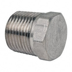 Value Collection 3/8" Brass Pipe Hex Head Plug MNPT Ends, 125 psi, Nickel Plated Finish PC121NB-6 - 74027038