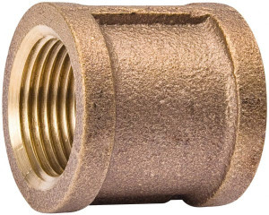 Value Collection 1/2" Red Brass Pipe Coupling MPT Ends, 125 psi, Red Brass Finish, Class 125 454-003NL - 45883204