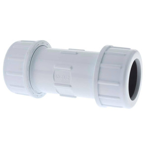 Legend Valve 1-1/2" Pipe, PVC Compression Pipe Coupling 150 psi WOG Rating 204-107 - 36898369