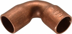 Mueller Industries 1/4" Wrot Copper Pipe 90° Elbow C x C, Solder Joint W 02009 - 36891018