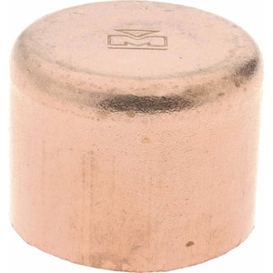Mueller Industries 1-1/4" Wrot Copper Pipe Tube Cap C, Solder Joint W 07012 - 36891802