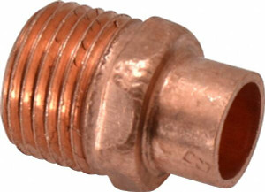 Mueller Industries 3/8 x 1/2" Wrot Copper Pipe Adapter C X M, Solder Joint W 01124 - 36890630