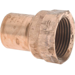 Mueller Industries 1" Wrot Copper Pipe Adapter FTG x F, Solder Joint W 01563 - 36890481