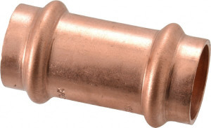 NIBCO 3/4" Wrot Copper Pipe Coupling P x P, Press Fitting 9001250PC - 75921692