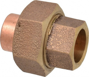 NIBCO 1/2" Cast Copper Pipe Union C x C, Pressure Fitting B255400 - 71940704