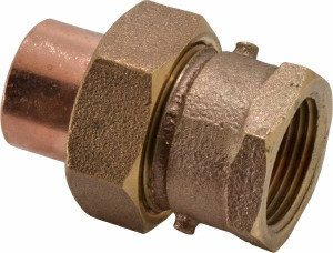 NIBCO 3/4" Cast Copper Pipe Union C x F, Pressure Fitting B258750 - 71940878