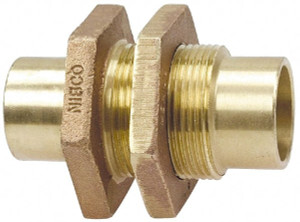 NIBCO 3/4" Cast Copper Pipe Bulkhead C x C, Pressure Fitting B350350 - 71941702