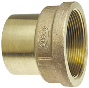 NIBCO 1 x 3/4" Cast Copper Pipe Adapter FTG x F, Pressure Fitting B028850 - 70590930