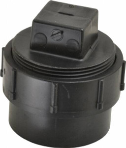 NIBCO 2", ABS Drain, Waste & Vent Pipe Cleanout Adapter Spig x CO with Plug I169200 - 63273924