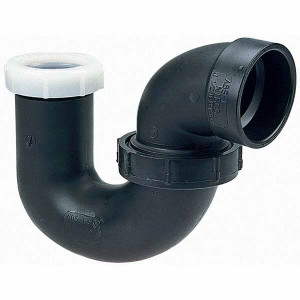 NIBCO 1-1/2", ABS Drain, Waste & Vent Pipe P Trap with Union Hub x SJ I600350 - 63278030
