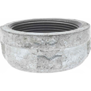 B&K Mueller 2" Galvanized Malleable Iron Pipe End Cap Threaded Ends, 300 Liquid & Gas psi, 150 Steam psi 511-408HN - 62148309