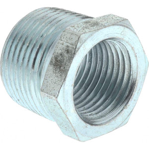 Made in USA 3/4 x 1/2" Galvanized Malleable Iron Pipe Hex Bushing Threaded Ends, 300 Liquid & Gas psi, 150 Steam psi EXD.NSB - 36989796
