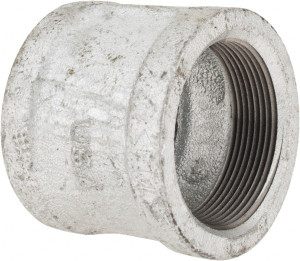Made in USA 2" Galvanized Malleable Iron Pipe Coupling (Right Hand) Threaded Ends, 300 Liquid & Gas psi, 150 Steam psi 2.NMC - 36990398