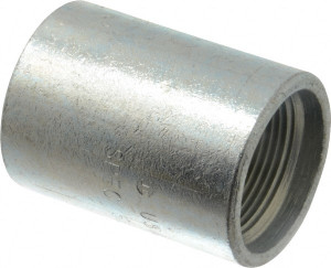 Made in USA 1-1/4" Galvanized Steel Pipe Coupling Threaded Ends, 300 Liquid & Gas psi, 300 Steam psi 0321201162 - 02993814