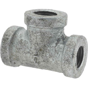 Value Collection 1/4" Galvanized Malleable Iron Pipe Tee Threaded Ends, 300 Liquid & Gas psi, 150 Steam psi MSC-62147228 - 62147228