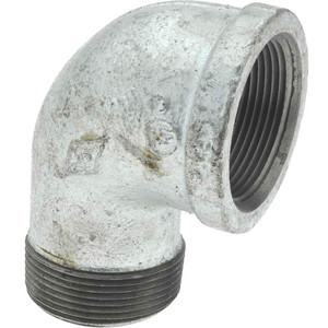 Value Collection 1-1/2" Galvanized Malleable Iron Pipe 90° Street Elbow Threaded Ends, 300 Liquid & Gas psi, 150 Steam psi MSC-62147103 - 62147103