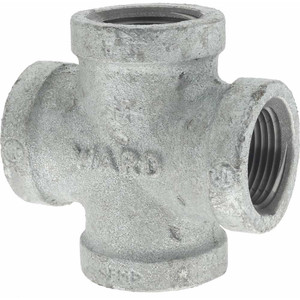 Value Collection 3/4" Galvanized Malleable Iron Pipe Cross Threaded Ends, 300 Liquid & Gas psi, 150 Steam psi G180 20 - 36989176