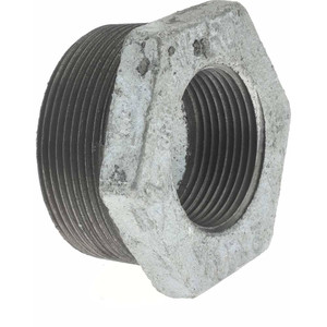 Value Collection 2 x 1-1/4" Galvanized Malleable Iron Pipe Hex Bushing Threaded Ends, 300 Liquid & Gas psi, 150 Steam psi 2X1B.NB - 36989937