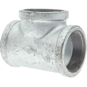 Value Collection 2" Galvanized Malleable Iron Pipe Tee Threaded Ends, 300 Liquid & Gas psi, 150 Steam psi MSC-62147293 - 62147293