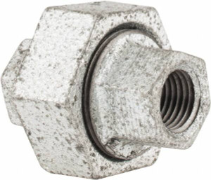 Value Collection 1/4" Galvanized Malleable Iron Pipe Union Threaded Ends, 300 Liquid & Gas psi, 150 Steam psi G342 8 - 36995652
