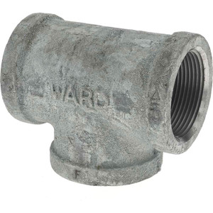 Value Collection 1-1/2" Galvanized Malleable Iron Pipe Tee Threaded Ends, 300 Liquid & Gas psi, 150 Steam psi G130 40 - 36987873