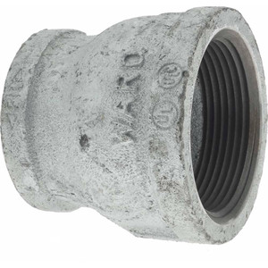 Value Collection 2-1/2 x 2" Galvanized Malleable Iron Pipe Reducing Coupling Threaded Ends, 300 Liquid & Gas psi, 150 Steam psi G240 65X50 - 36990851
