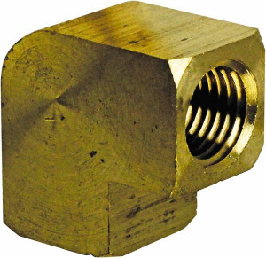 CerroBrass 1/8 Female FNPT Industrial Pipe 90° Female Elbow 1,200 psi, Brass P-100X-A - 56048523