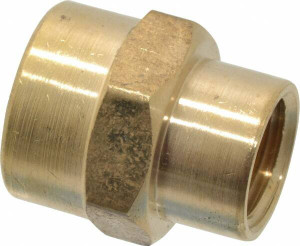 CerroBrass 3/8 x 1/4 Female FNPTF Industrial Pipe Coupling 1,200 psi, Brass P-119A-CB - 79870747