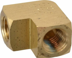 Eaton 1/4 Female FNPTF Industrial Pipe 90° Female Elbow 1,200 psi, Brass 3500X4 - 09724246