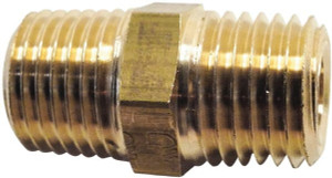 Legris 3/8 Male MBSPT Industrial Pipe Hex Nipple 1,450 psi, Brass 0121 17 17 - 69937787