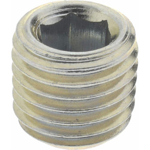 Parker Hannifin 1/16 Male MNPTF 5/32" Industrial Pipe Hollow Hex Plug 6,000 psi, Zinc Plated Steel, 5/16" OAL 1/16 HHP-S - 09132341