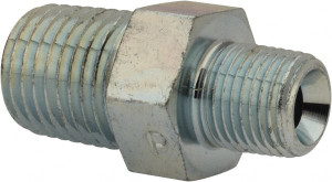 Parker Hannifin 1/2 Male MNPTF 7/8" Industrial Pipe Hex Nipple 6,000 psi, Zinc Plated Steel, 1-7/8" OAL 1/2 FF-S - 09107145 Parker Hannifin 1/2 Male MNPTF 7/8" Industrial Pipe Hex Nipple 6,000 psi, Zinc Plated Steel, 1-7/8" OAL 1/2 FF-S - 09107145
