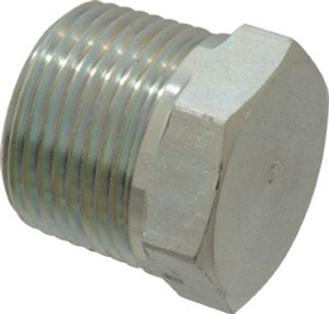 Parker Hannifin 3/4 Male MNPTF 1-1/16" Industrial Pipe Hex Head Plug 5,500 psi, Zinc Plated Steel, 1-1/16" OAL 3/4 HP-S - 09132309