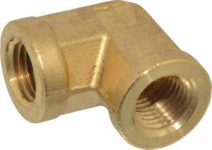 Parker Hannifin 1/4 Female FNPTF Industrial Pipe 90° Female Elbow 1,000 psi, Brass 1200P-4-4 - 83295709